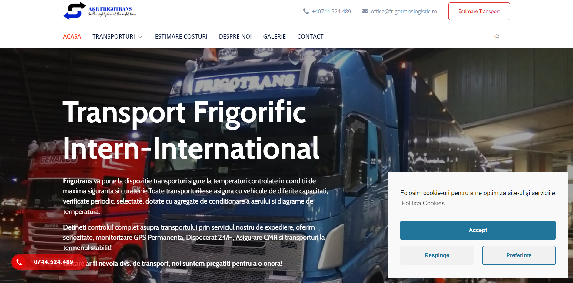 AR Logistics — business website preview
