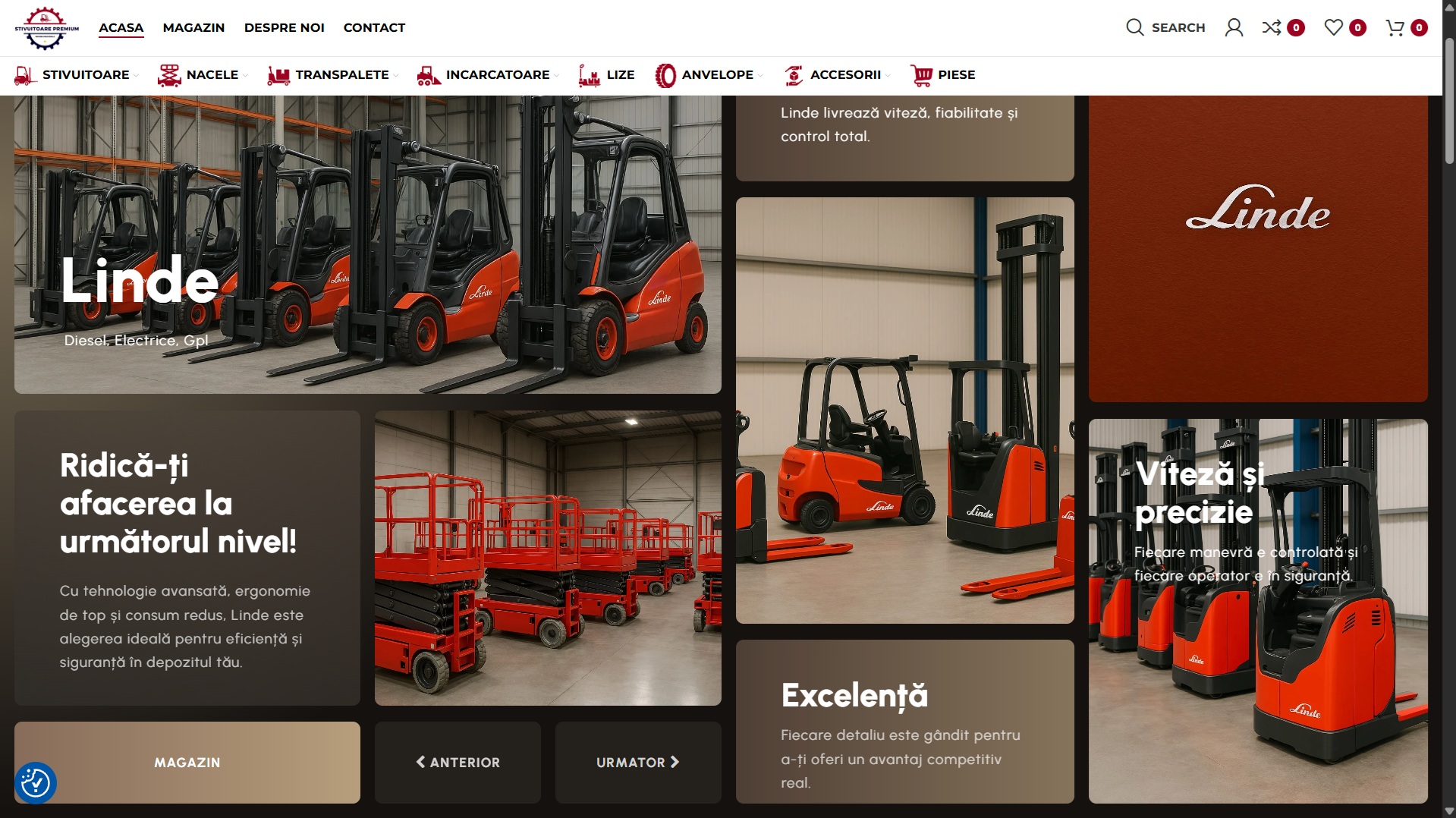 Premium Forklifts — online shop preview