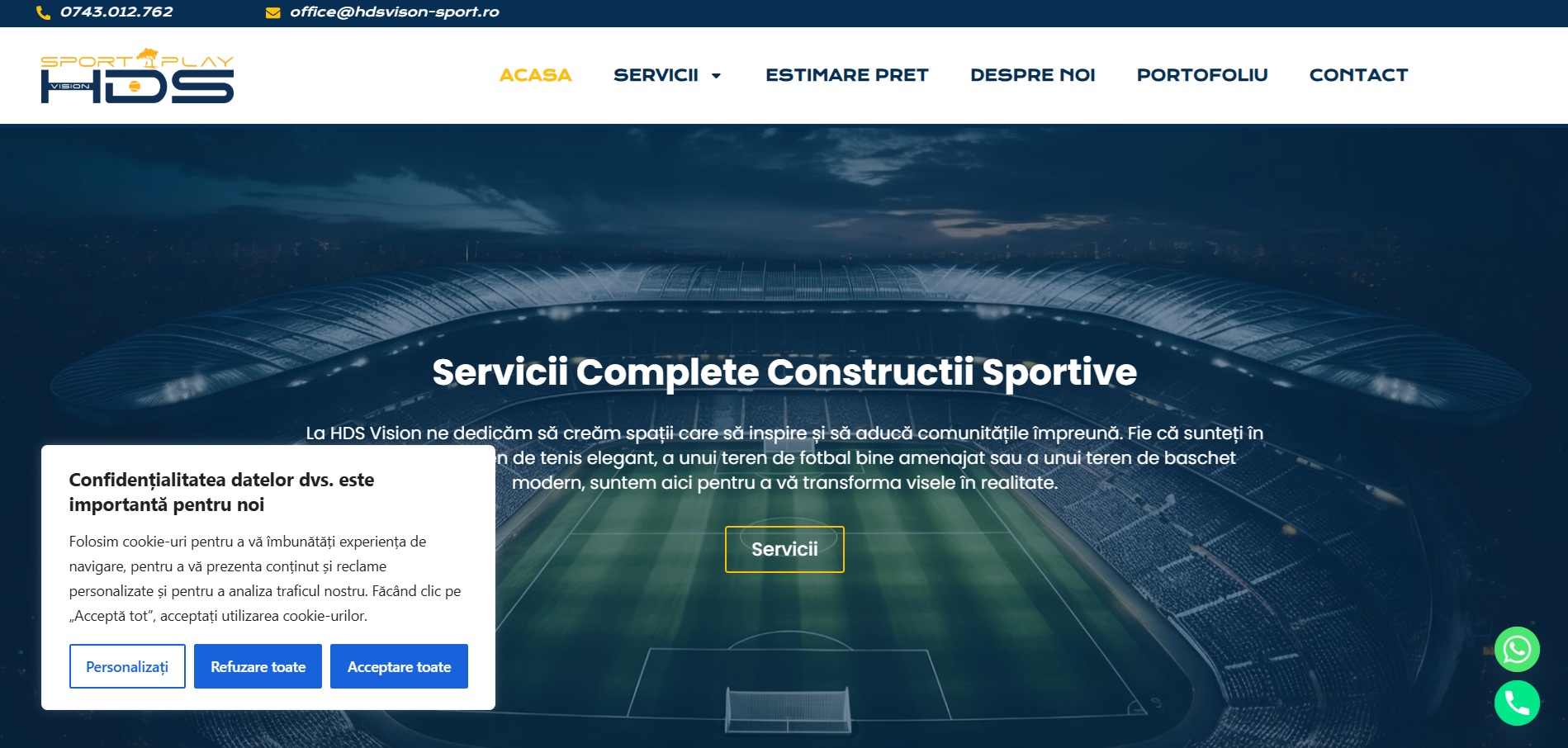 HDS Sport — business website preview